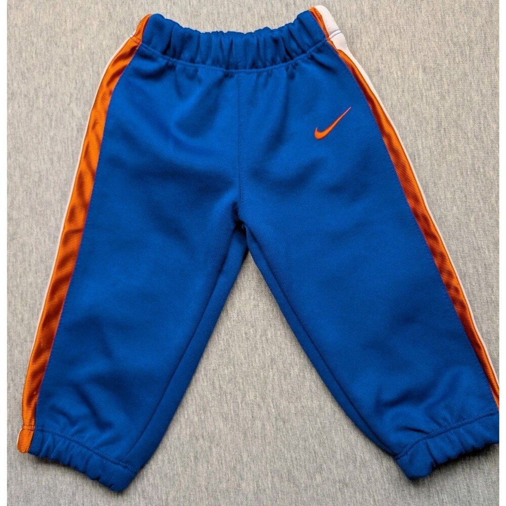 VTG Y2K Nike Baby Track Pants Orange Blue Knicks Boise Florida 12 Months